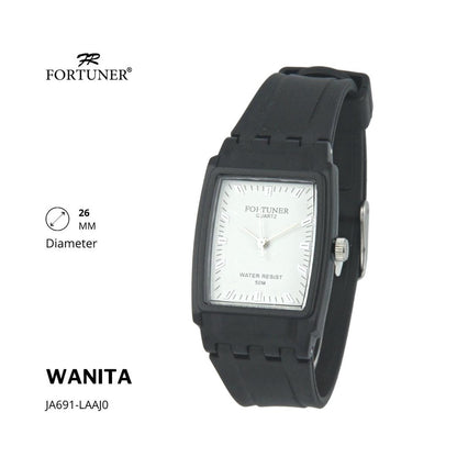 Fortuner Jam Tangan Analog Wanita Water Resistant Rubber Zinnia