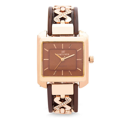 Fortuner Jam Tangan Analog Wanita Rosegold Water Resist Brea