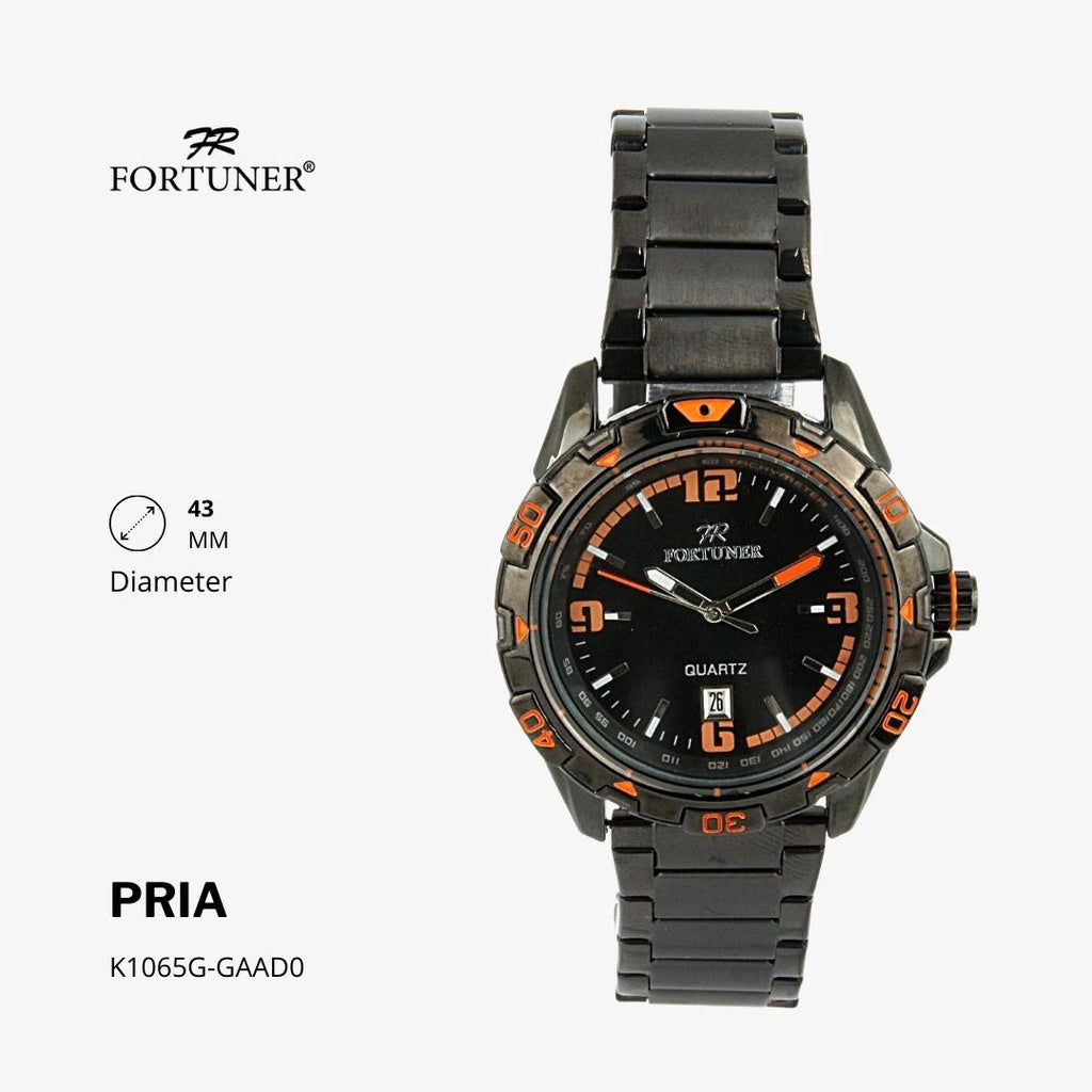 Fortuner Jam Tangan Analog Pria Water Resistant Rantai Harvie