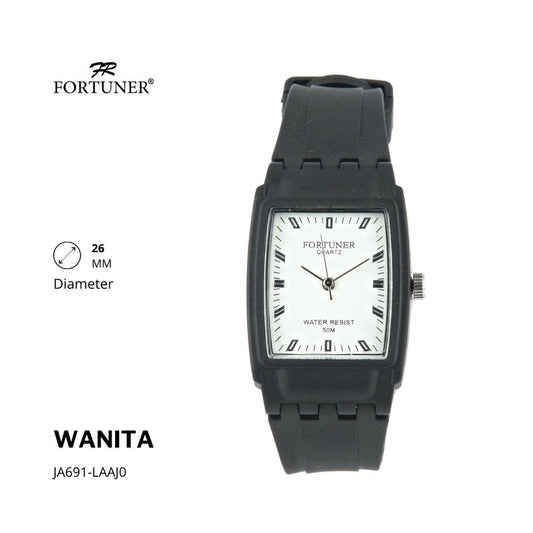 Fortuner Jam Tangan Analog Wanita Water Resistant Rubber Zinnia