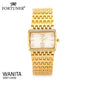 Fortuner Jam Tangan Analog Wanita Gold Water Resist Brielle