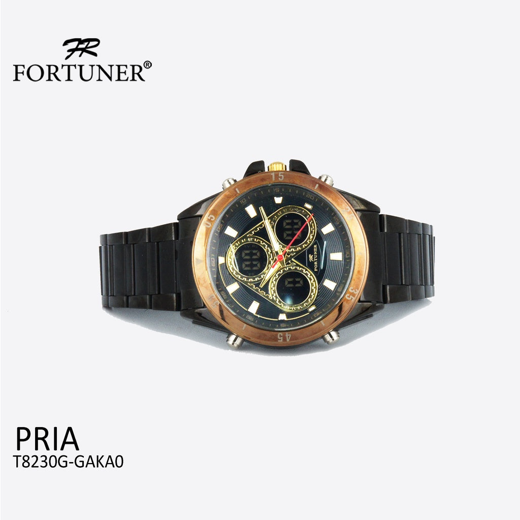 Fortuner Jam Tangan Digital Analog Pria Water Resistant Forrest