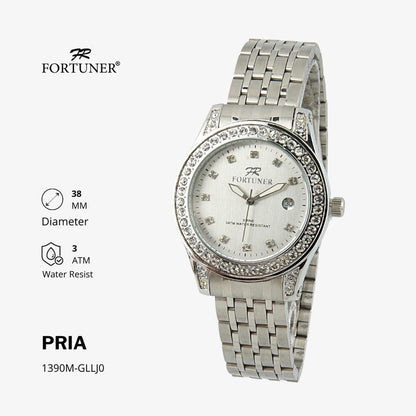 Fortuner Jam Tangan Analog Pria Water Resistant Rantai Hamlyn