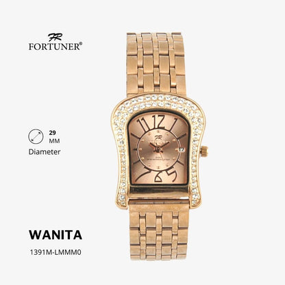 Fortuner Jam Tangan Fashion Classic Analog Wanita Water Resistant Rantai Yettie