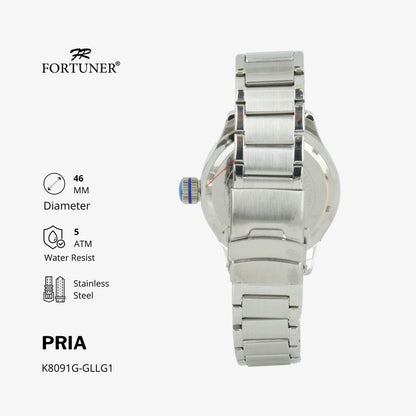 Fortuner Jam Tangan Analog Pria Water Resistant Rantai Wynndham