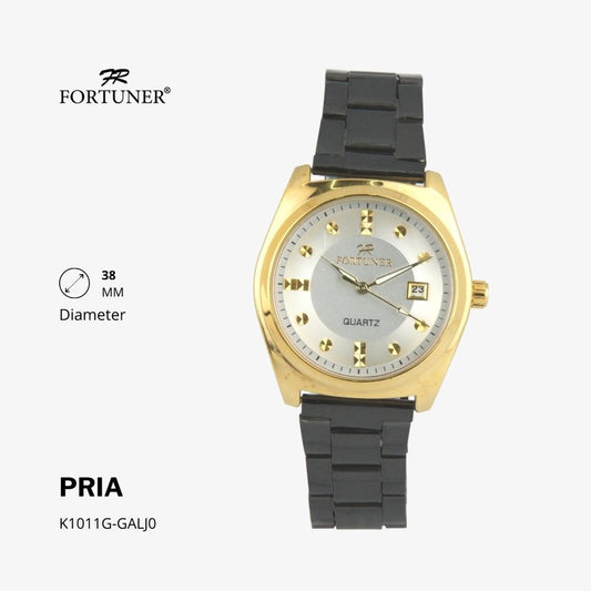 Fortuner Jam Tangan Fashion Analog Pria Water Resistant Rantai Holt