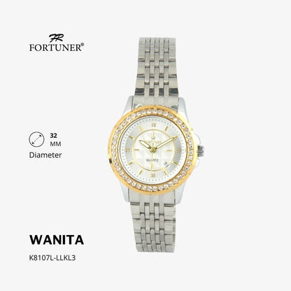 Fortuner Jam Tangan Wanita Analog Water Resist Tahan Air Rantai Stainless Yarmilla