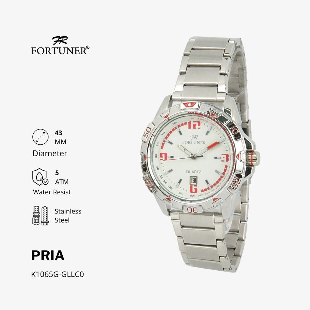 Fortuner Jam Tangan Analog Pria Water Resistant Rantai William