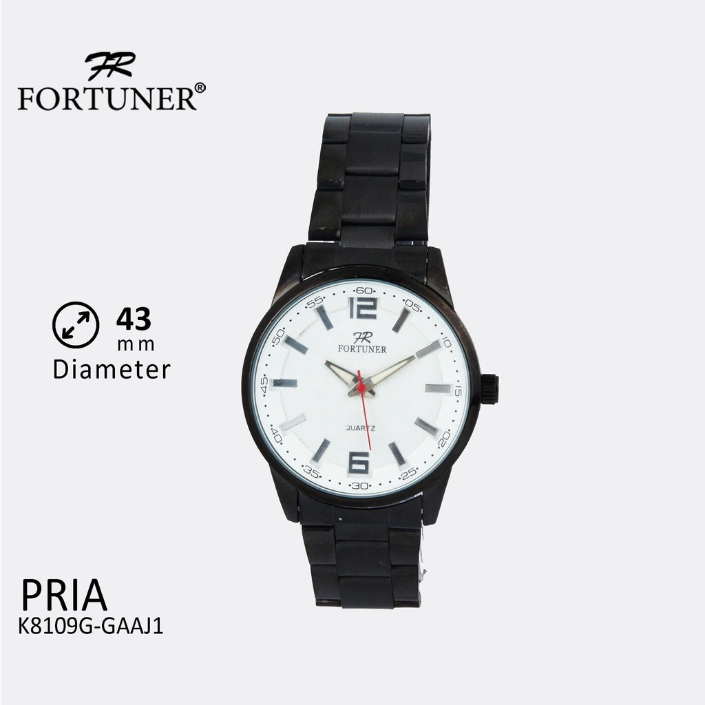 Fortuner Jam Tangan Pria Analog Black Water Resistant Derren