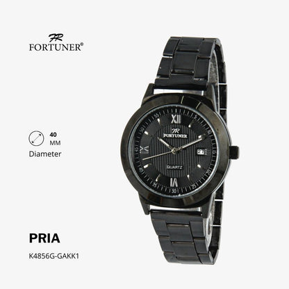 Fortuner Jam Tangan Analog Pria Water Resistant Rantai Hermie