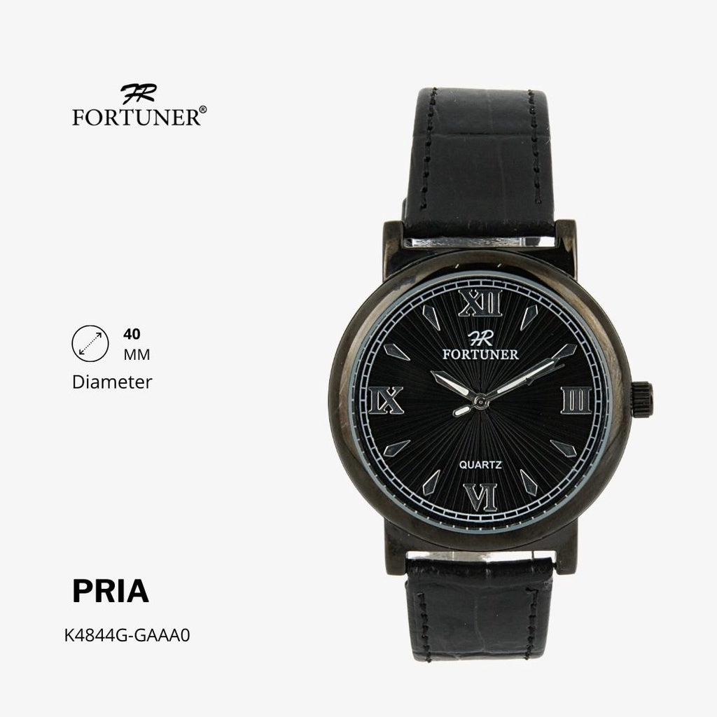 Fortuner Jam Tangan Classic Fashion Pria Analog Water Resist Kulit Horatio