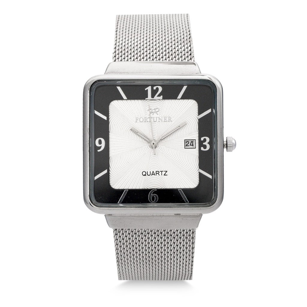 Fortuner Jam Tangan Analog Pria Silver Water Resistant Braxton