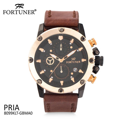 Fortuner Jam Tangan Analog Pria Chrono Water Resistant Ashtun