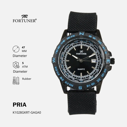 Fortuner Jam Tangan Analog Pria Water Resistant Rubber Tamerlane