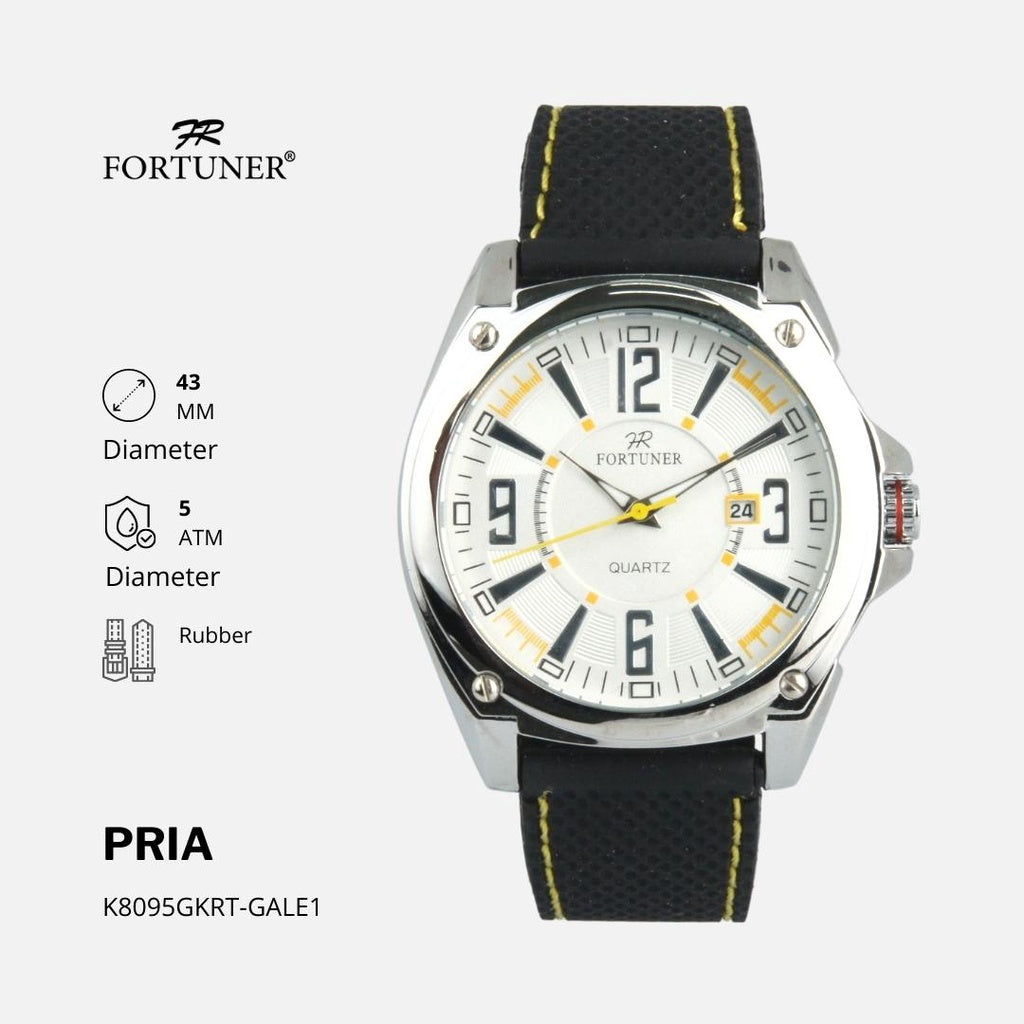 Fortuner Jam Tangan Pria Analog Water Resistant Rubber Branko