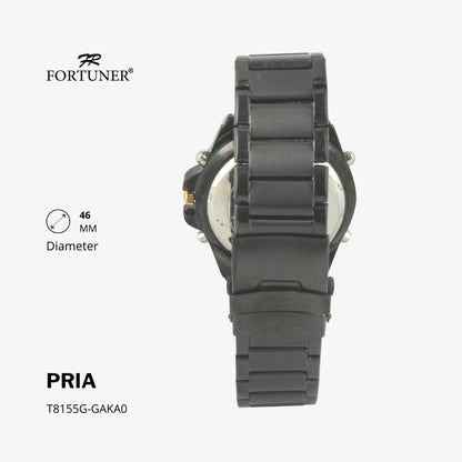 Fortuner Jam Tangan Analog Digital Pria Water Resistant Rantai Heraldo