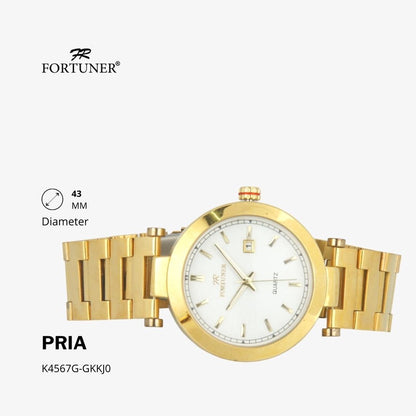 Fortuner Jam Tangan Analog Pria Water Resistant Rantai Theodore