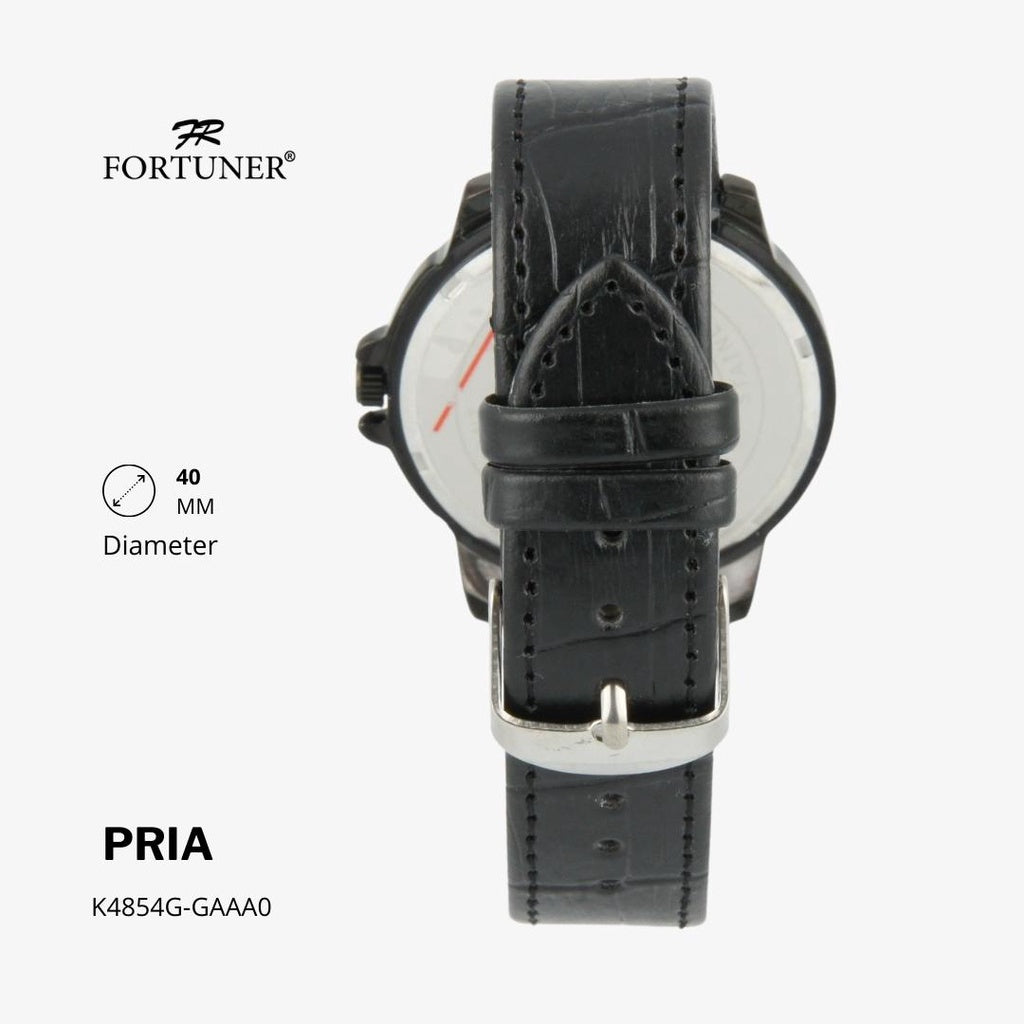 Fortuner Jam Tangan Classic Fashion Pria Analog Water Resist Kulit Hakan