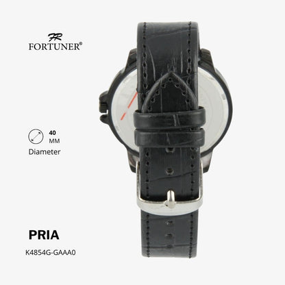 Fortuner Jam Tangan Classic Fashion Pria Analog Water Resist Kulit Hakan