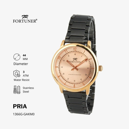 Fortuner Jam Tangan Analog Pria Water Resistant Rantai Hovan