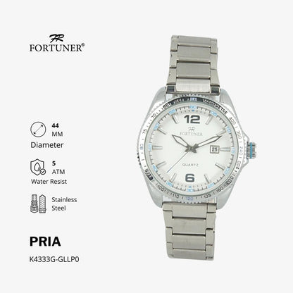 Fortuner Jam Tangan Analog Pria Water Resistant Rantai Wynnsfield