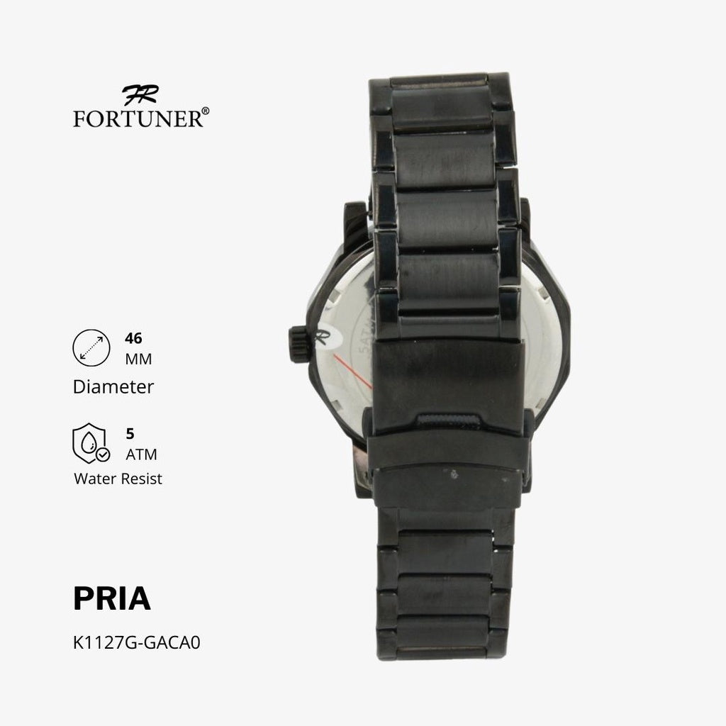 Fortuner Jam Tangan Analog Pria Water Resistant Rantai Hodge