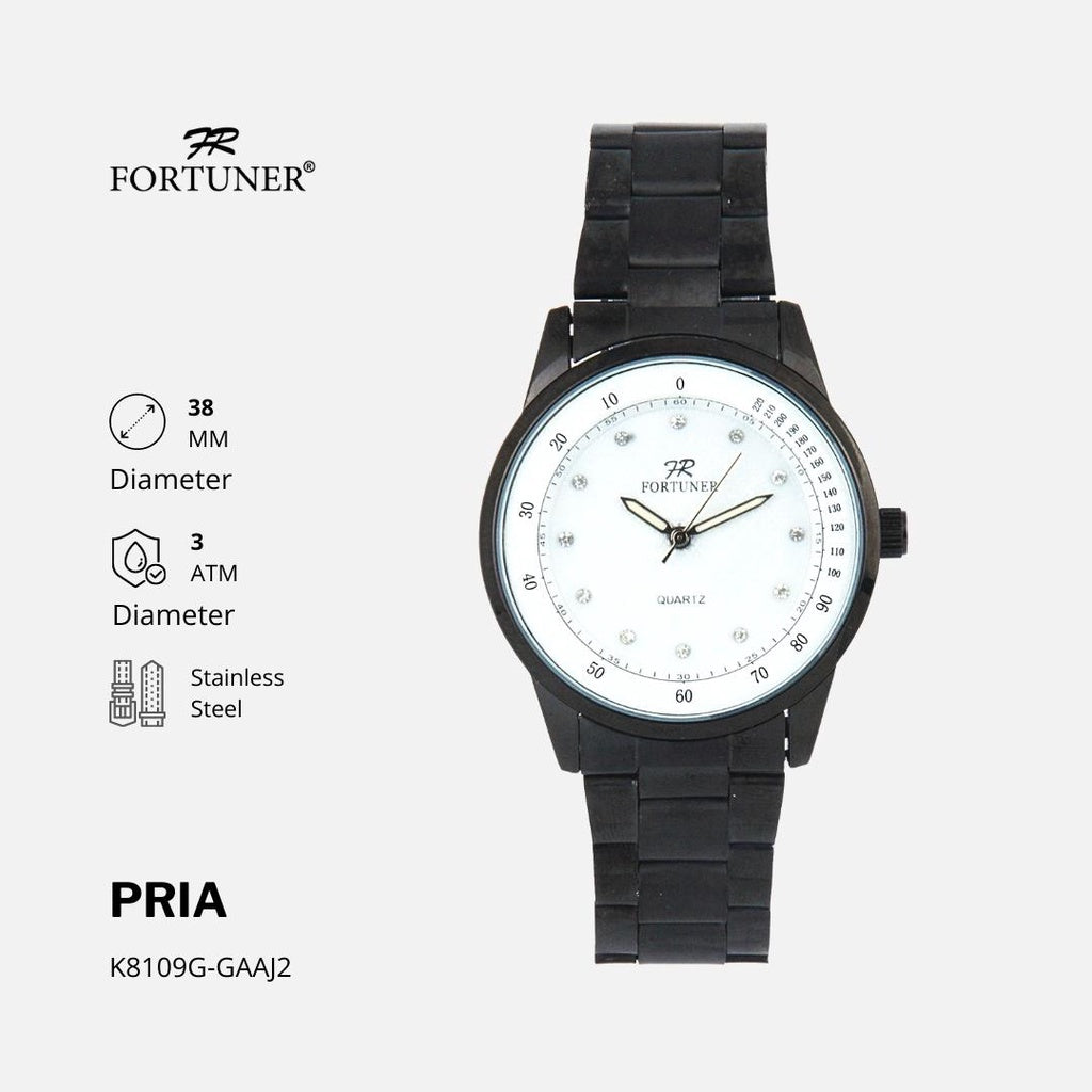 Fortuner Jam Tangan Analog Pria Water Resistant Rantai Doris