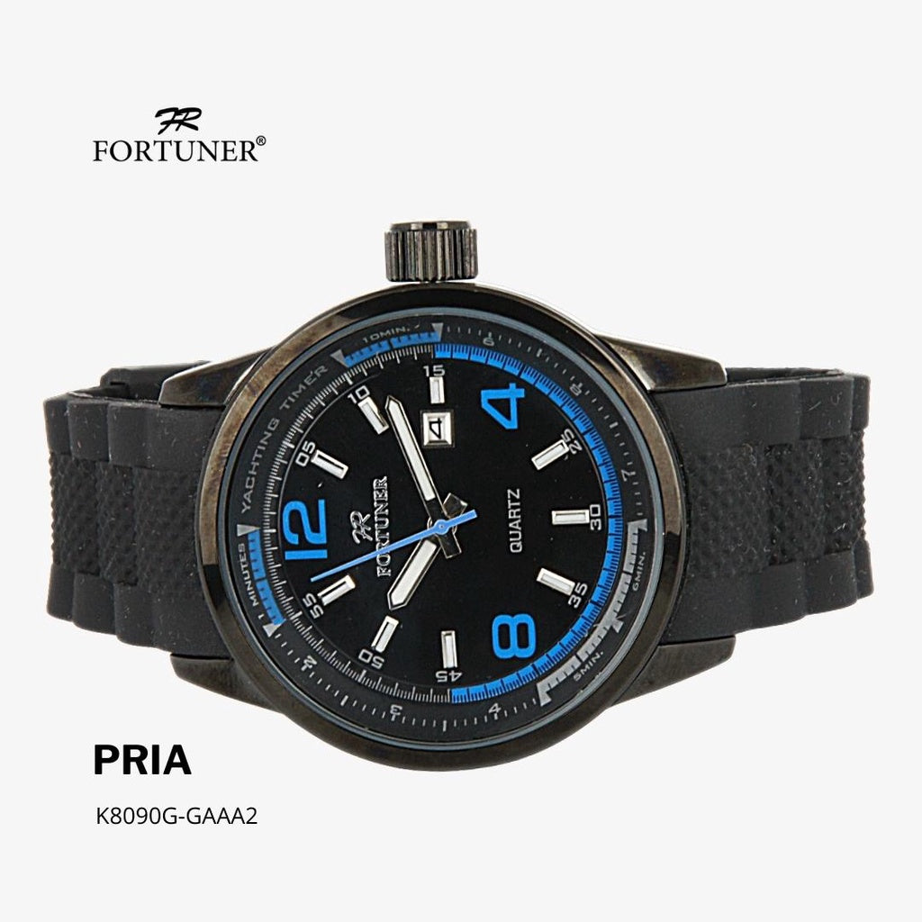 Fortuner Jam Tangan Analog Pria Rubber Water Resistant Halten