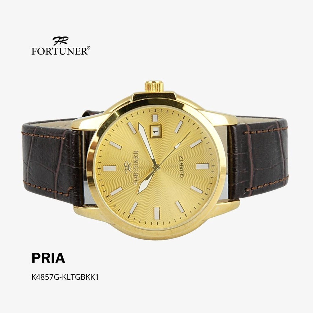 Fortuner Jam Tangan Analog Pria Kulit Water Resistant Arthur