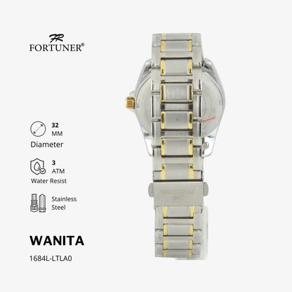 Fortuner Jam Tangan Analog Wanita Hitam Water Resistant Aiko