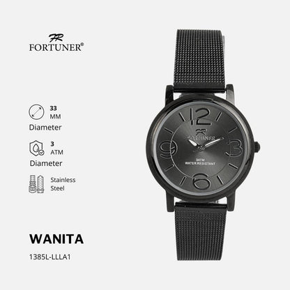 Fortuner Jam Tangan Couple Analog Water Resistant Rantai Pasir Milanese Marlowe