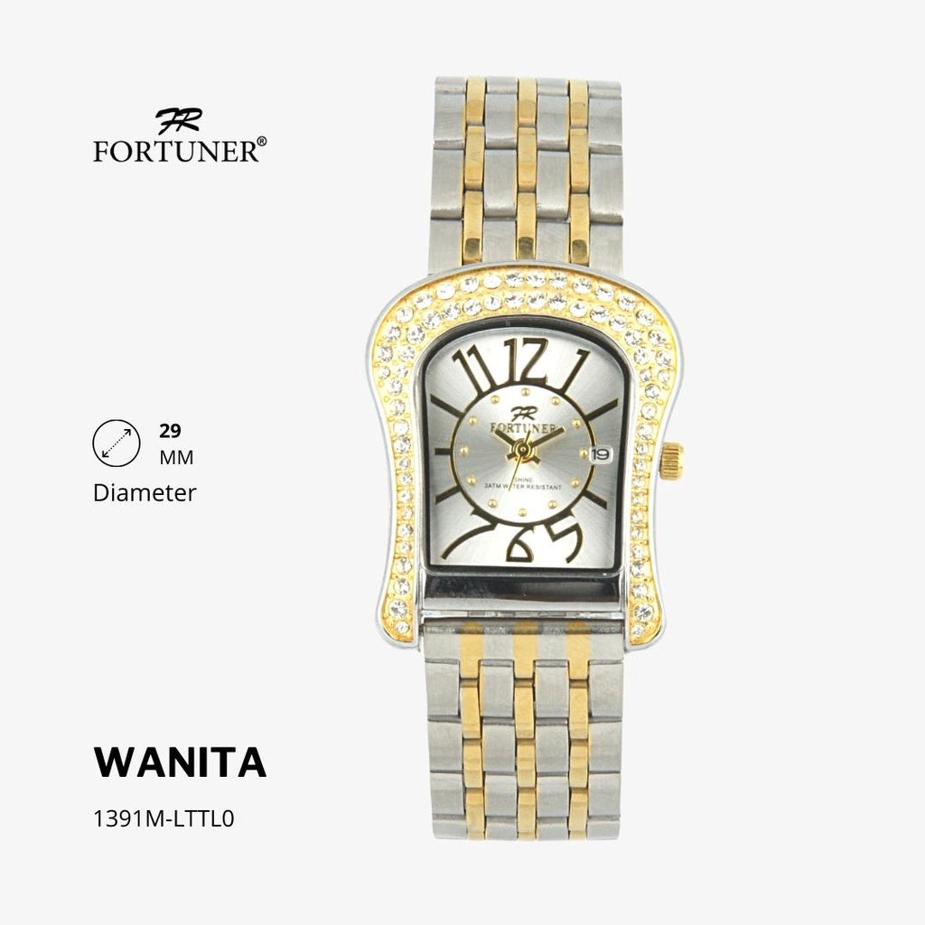 Fortuner Jam Tangan Fashion Classic Analog Wanita Water Resistant Rantai Yettie