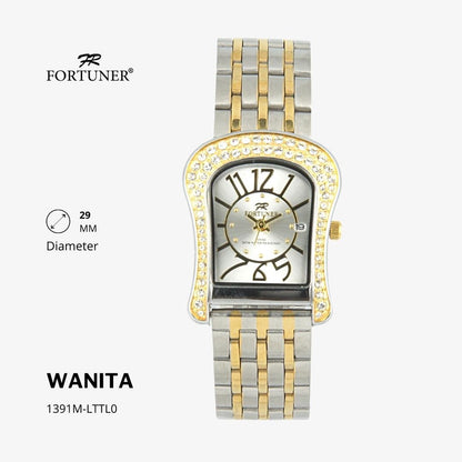 Fortuner Jam Tangan Fashion Classic Analog Wanita Water Resistant Rantai Yettie