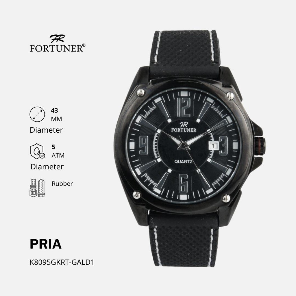 Fortuner Jam Tangan Pria Analog Water Resistant Rubber Branko