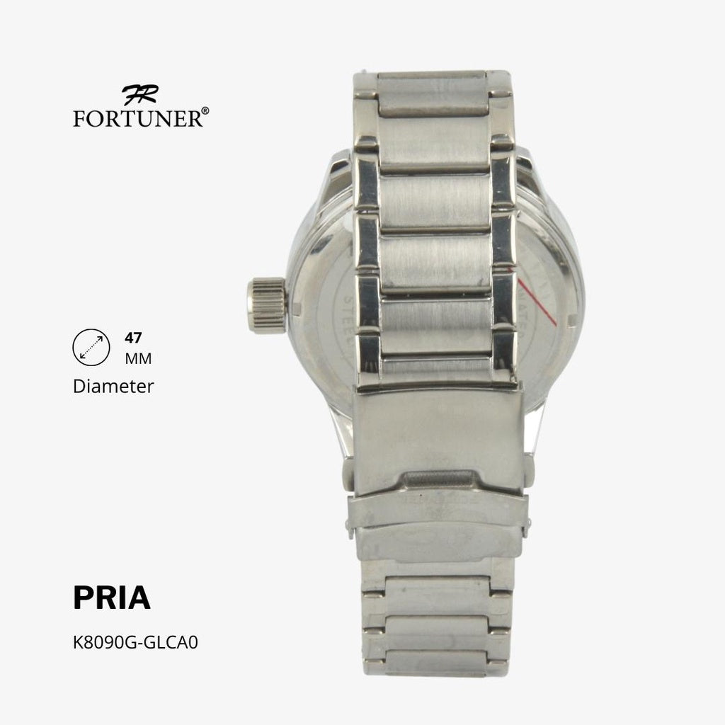 Fortuner Jam Tangan Analog Pria Water Resistant Rantai Hartleigh