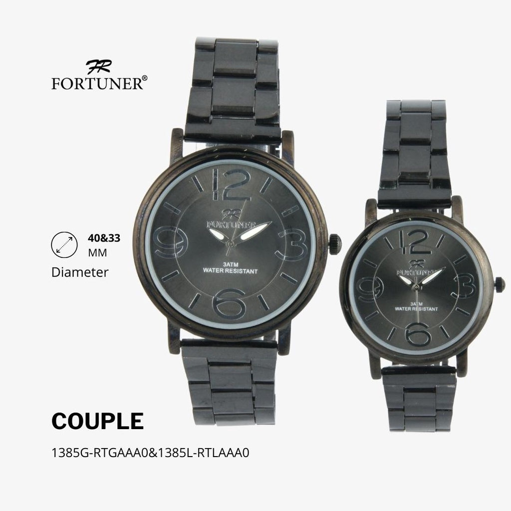 Fortuner Jam Tangan Couple Analog Pria Wanita Rantai Tyler