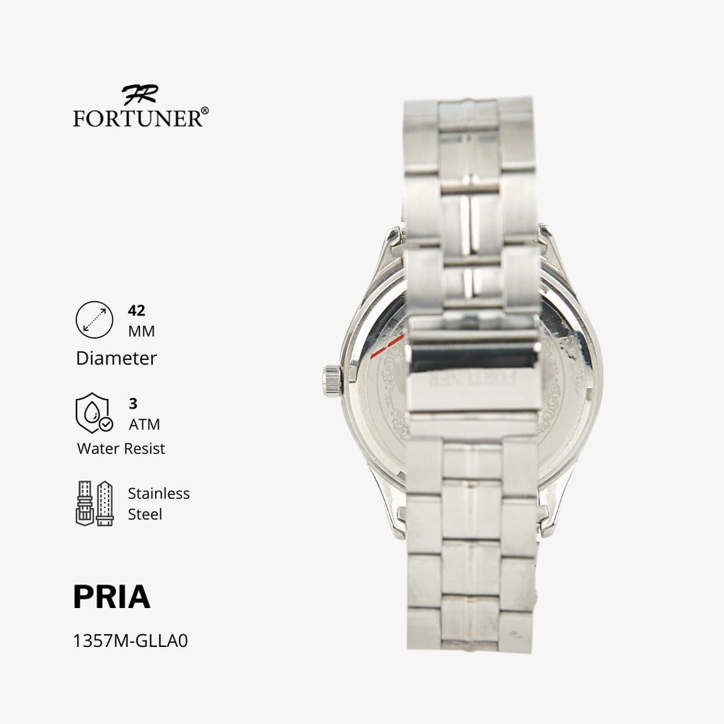 Fortuner Jam Tangan Pria Analog Water Resist Superior All Stainless Tyquonne