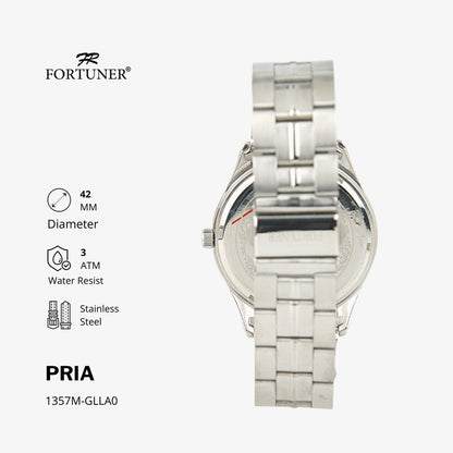 Fortuner Jam Tangan Pria Analog Water Resist Superior All Stainless Tyquonne