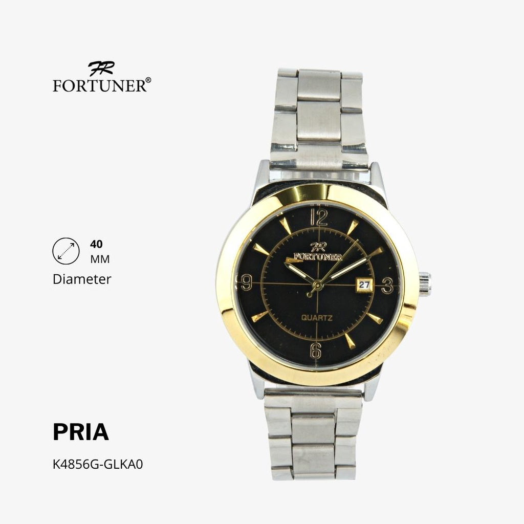 Fortuner Jam Tangan Fashion Classic Analog Pria Water Resistant Rantai Hyrum