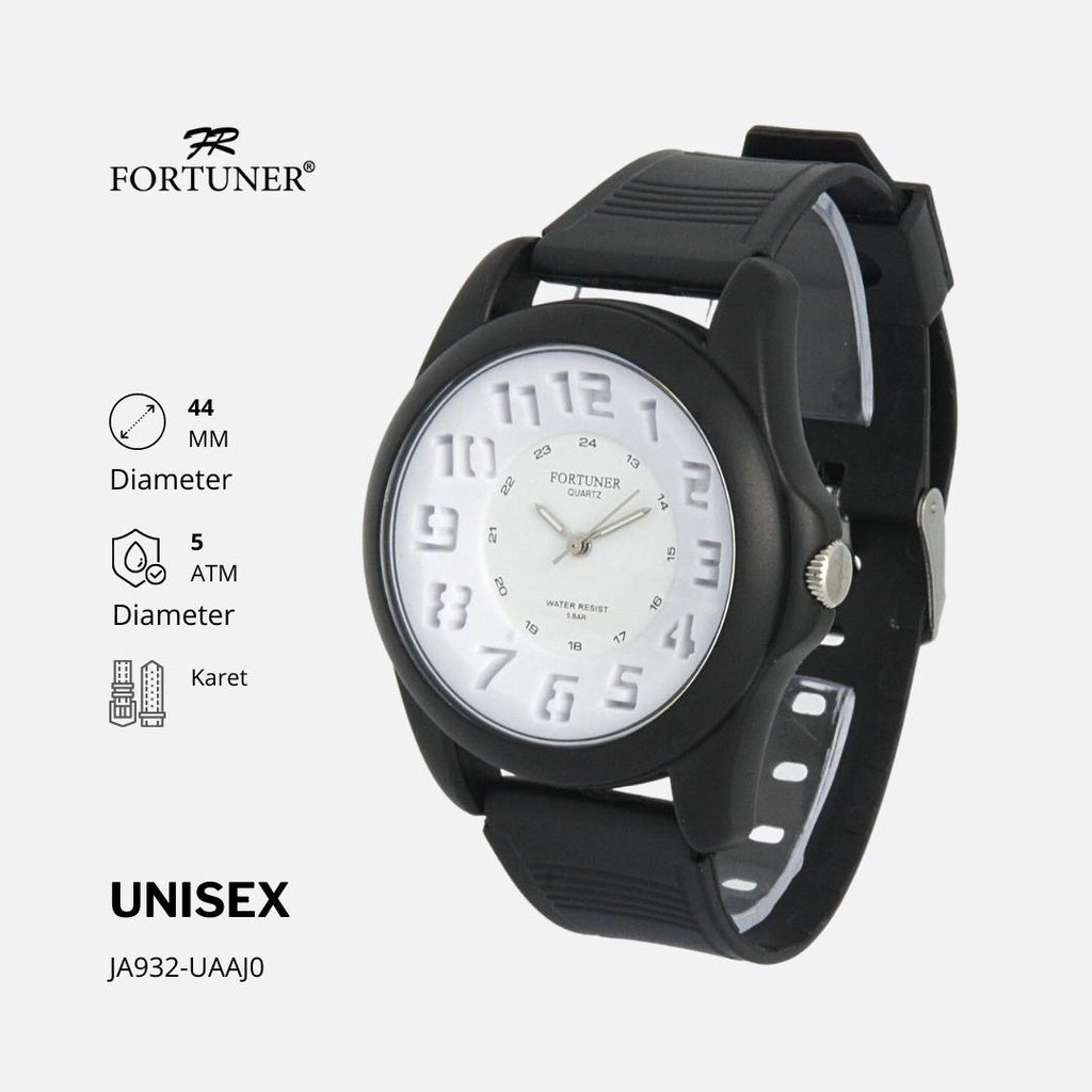 Fortuner Jam Tangan Analog Pria Wanita Water Resistant Sport Rubber Paisley