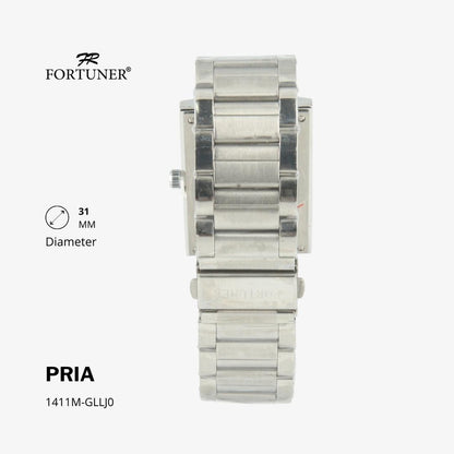 Fortuner Jam Tangan Analog Pria Silver Water Resistant Rantai Hamblin