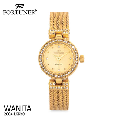 Fortuner Jam Tangan Analog Wanita Gold Water Resist Beverly