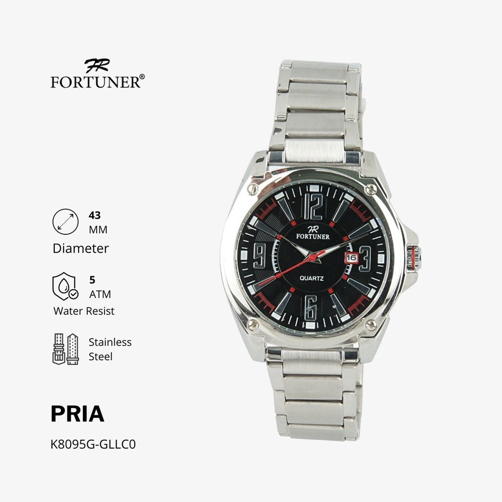 Fortuner Jam Tangan Analog Pria Water Resistant Rantai Huy