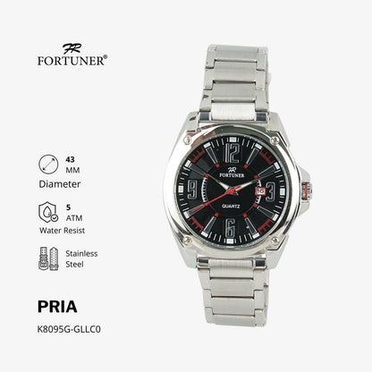 Fortuner Jam Tangan Analog Pria Water Resistant Rantai Huy