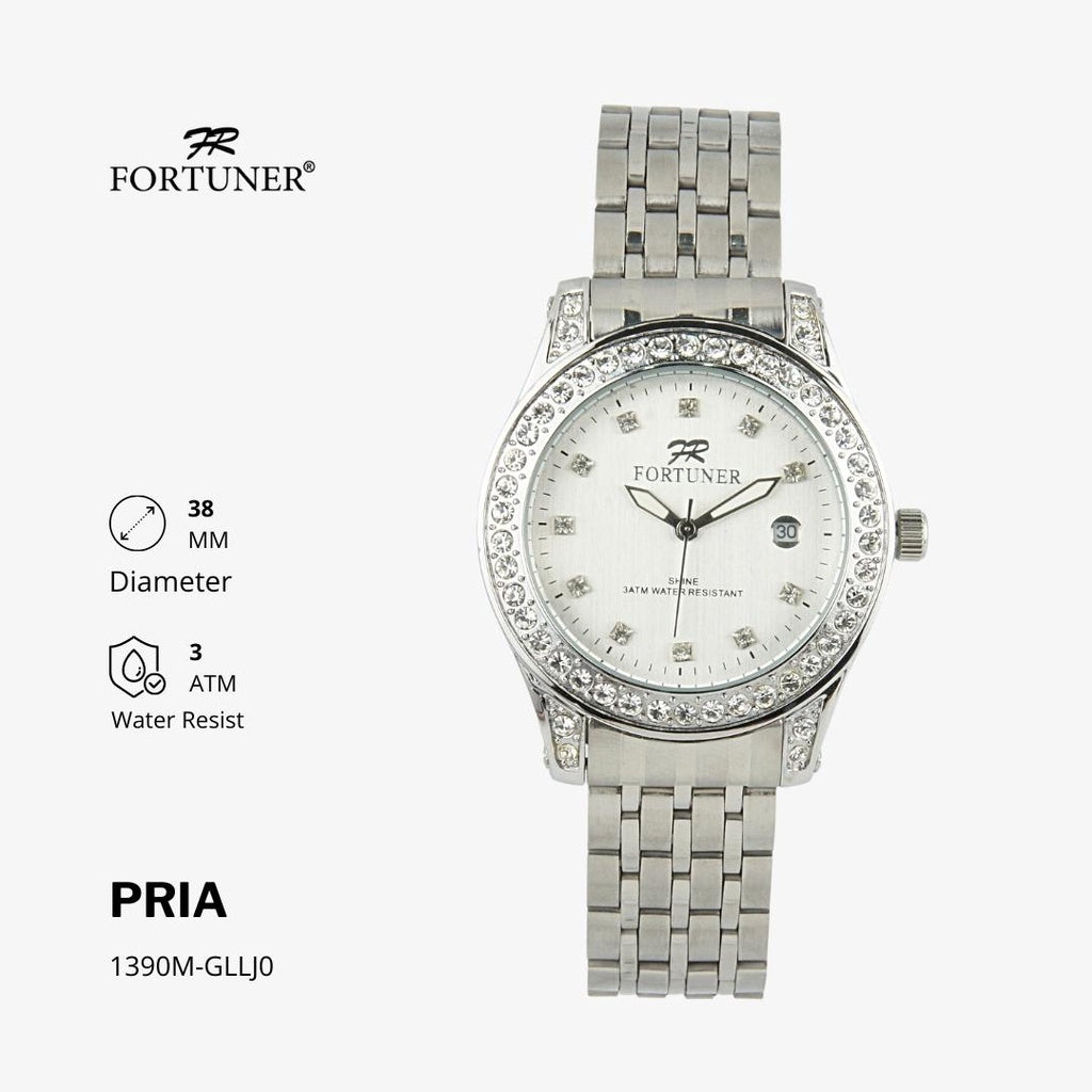 Fortuner Jam Tangan Analog Pria Water Resistant Rantai Hamlyn