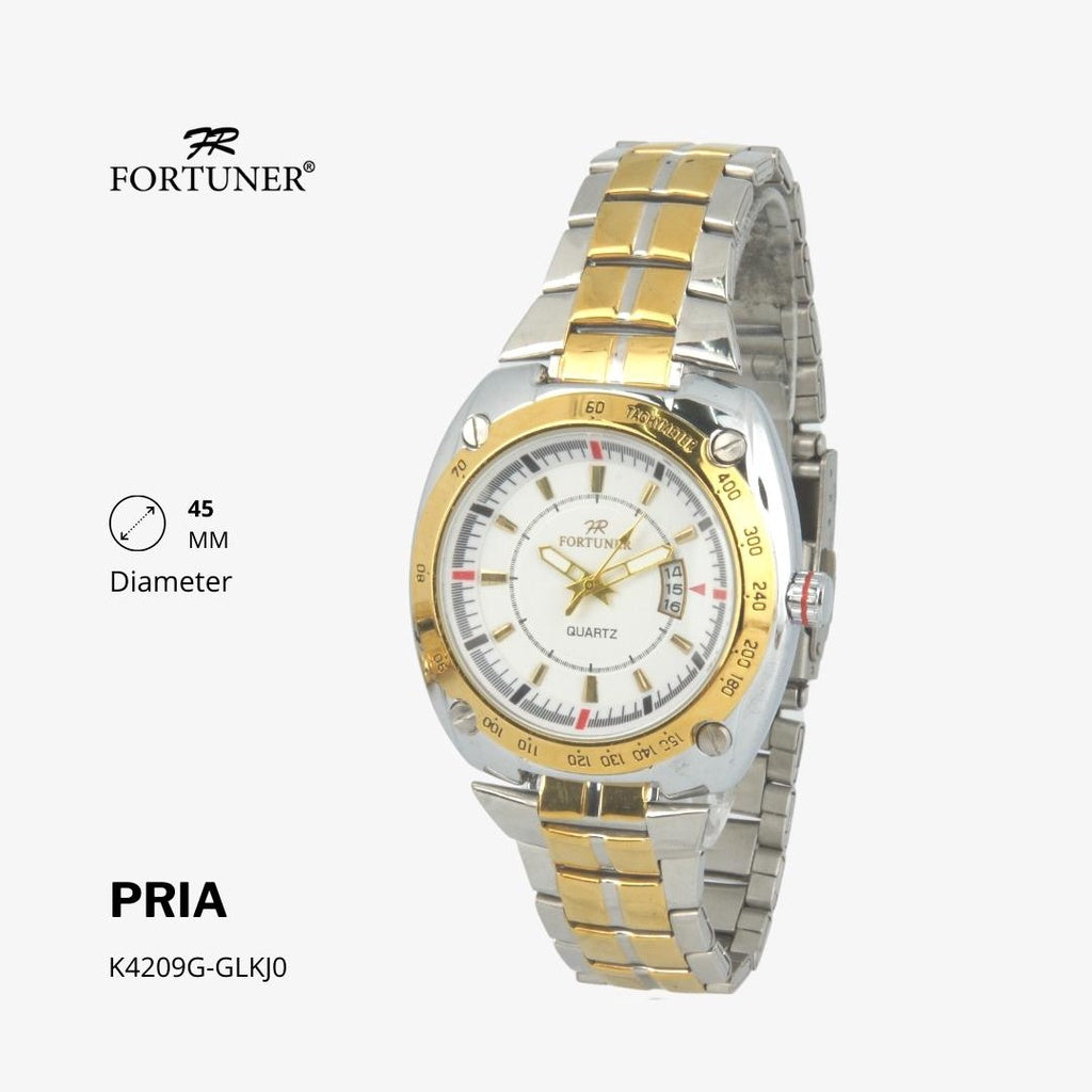 Fortuner Jam Tangan Fashion Pria Analog Water Resistant Rantai Stainless Deluxe Series Heywood