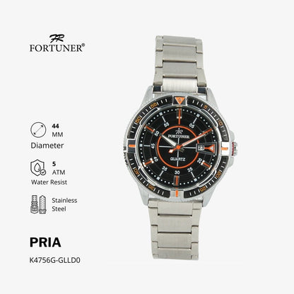 Fortuner Jam Tangan Analog Pria Water Resistant Rantai Hobert