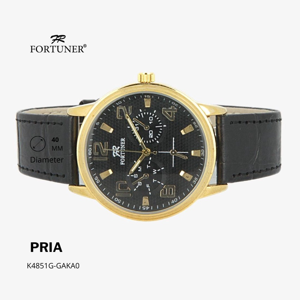 Fortuner Jam Tangan Classic Fashion Pria Water Resist Analog Kulit Haynes