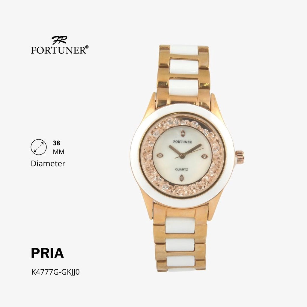 Fortuner Jam Tangan Pria Analog Gold Silver Water Resistant Harrisson