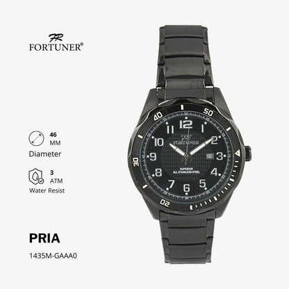 Fortuner Jam Tangan Pria Analog Water Resist Superior All Stainless Halten